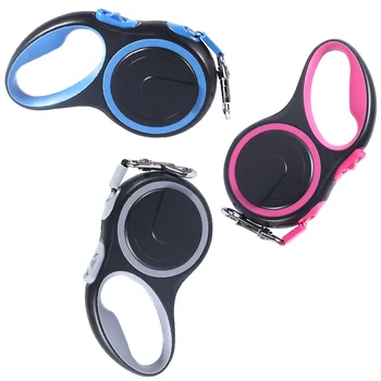 

2 Types 3/5M Retractable Dog Leash Extending Puppy Walking Leads Pet Tractor Flat Automatic Telescopic Rope Cat Dog Chain
