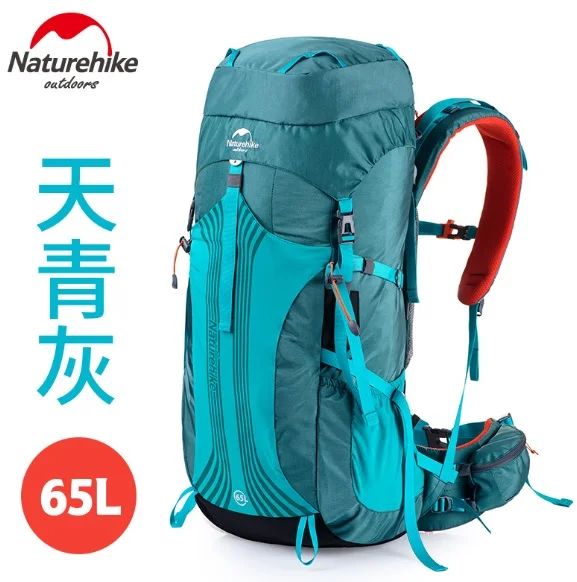 Naturehike Высокое качество открытый альпинистский рюкзак большой емкости 65+ 5L альпинистская сумка водонепроницаемый походный рюкзак - Цвет: 65L Sky blue