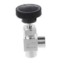 Нержавеющая сталь 304 игольчатый клапан 1/8 ''1/4'' 1/2 ''правый угол внутренней резьбой BSP SS304 для воды, газа, масла