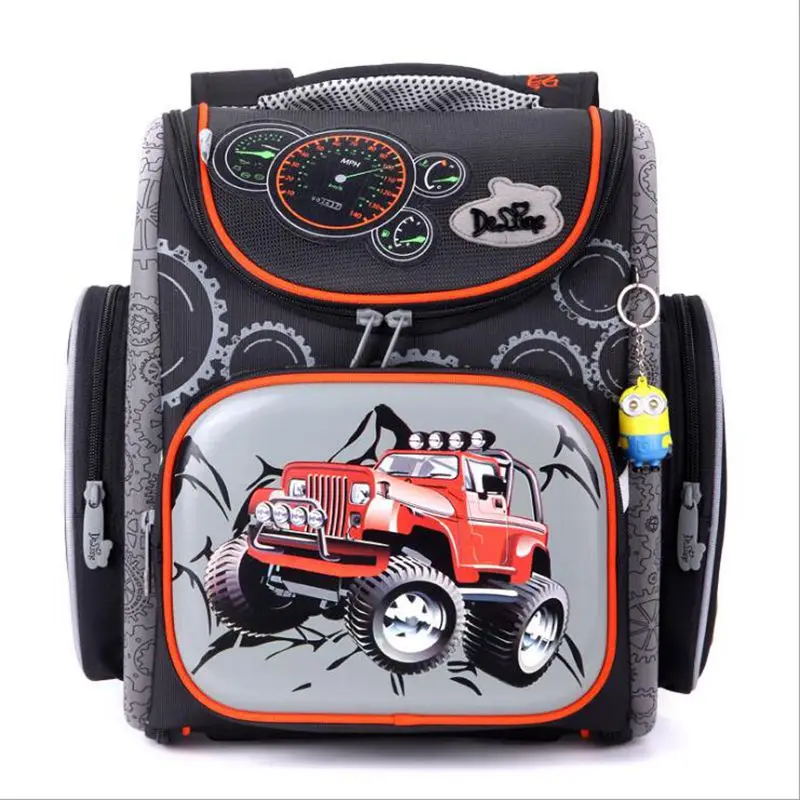 

Delune Big Large Capacity 3D Racing Cars Backpack Motorcycle Printing School Bags Children Bag Orthopedic Backpacks For kids