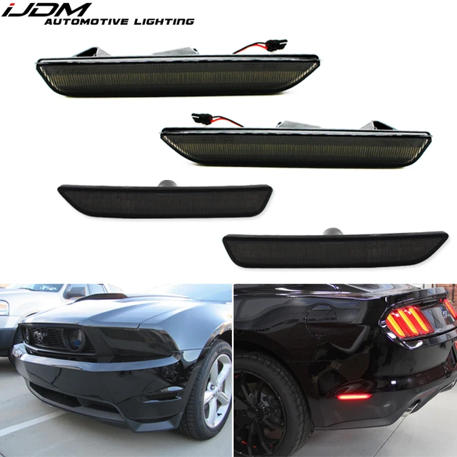 iJDM For Car Mustang LED Amber/Red Full Side Marker Lights For 2010 2014 Ford Mustang front
