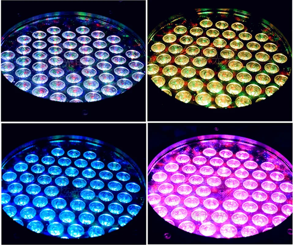 4X IP65 водонепроницаемый 54x6W led Par свет с flightcase RGBW RGB 3in1 ветряная мельница Теплый