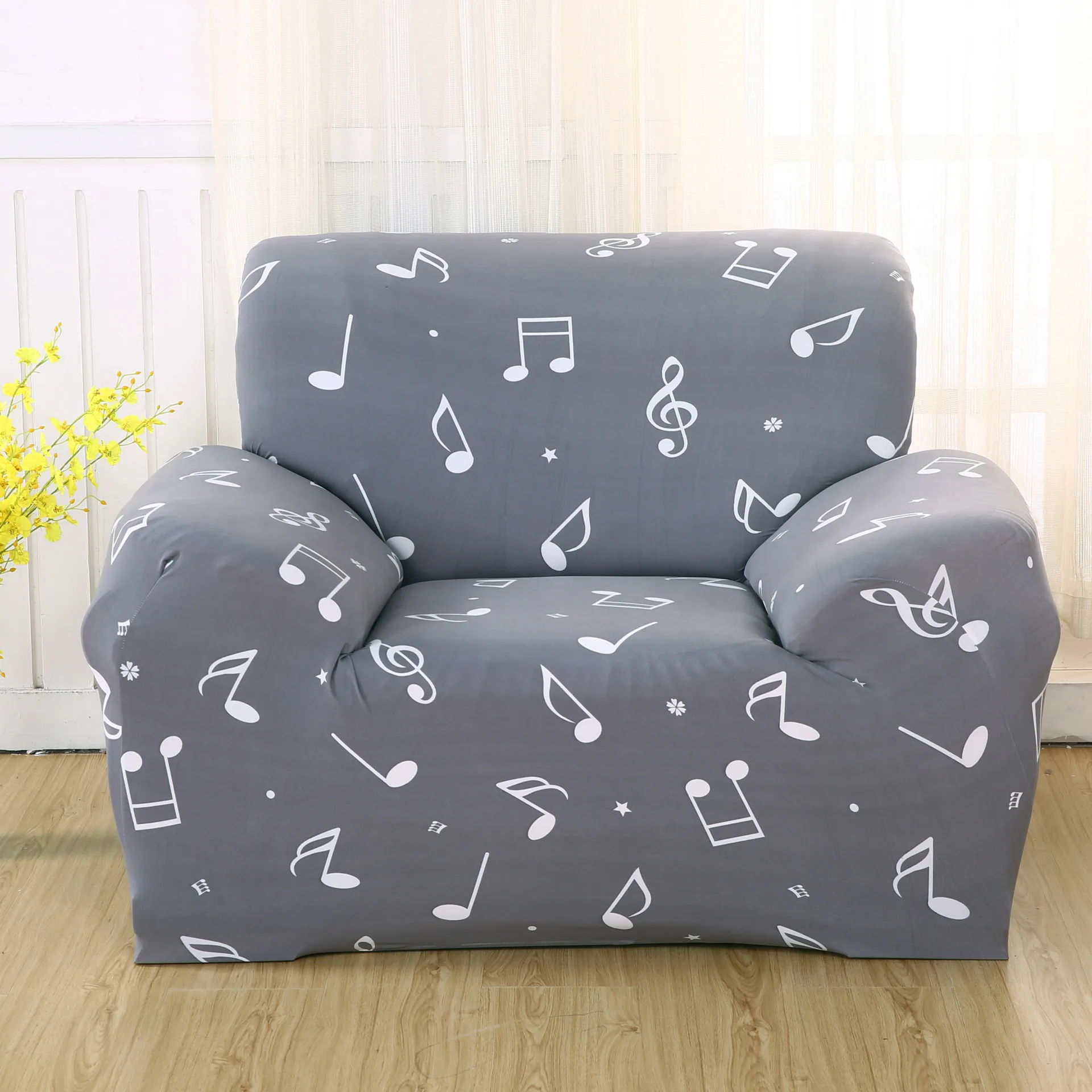 Modern Music Drawing Room Decorate Anti Mite Sofa Cover