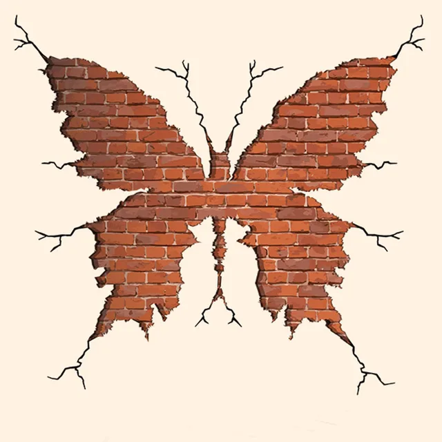 Erflies Large Wall Sticker Brick Pattern Home Decor Erflies Large Wall Sticker Brick Pattern Home Decor Living Room Erfly Decal Mural Adesivo De Parde Decals