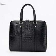 Nuleez, мужская сумка, бизнес сумка, Воловья кожа, Аллигатор, портфель, роскошный, европейский и американский стиль, через плечо, акция