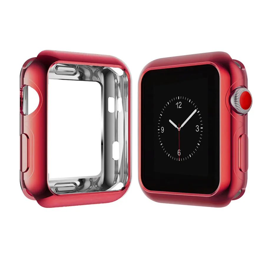 2018 защитный чехол для Apple Watch iWatch series 2 мм 38 42 покрытие Мягкий силиконовый идеально