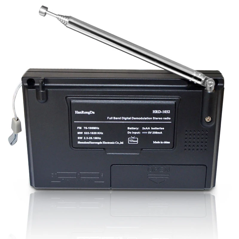 

FM AM SW MW Radio Digital Full Band Portable Stereo Radio Receiver Demodulator External Antenna Receiver DC Power Music Player
