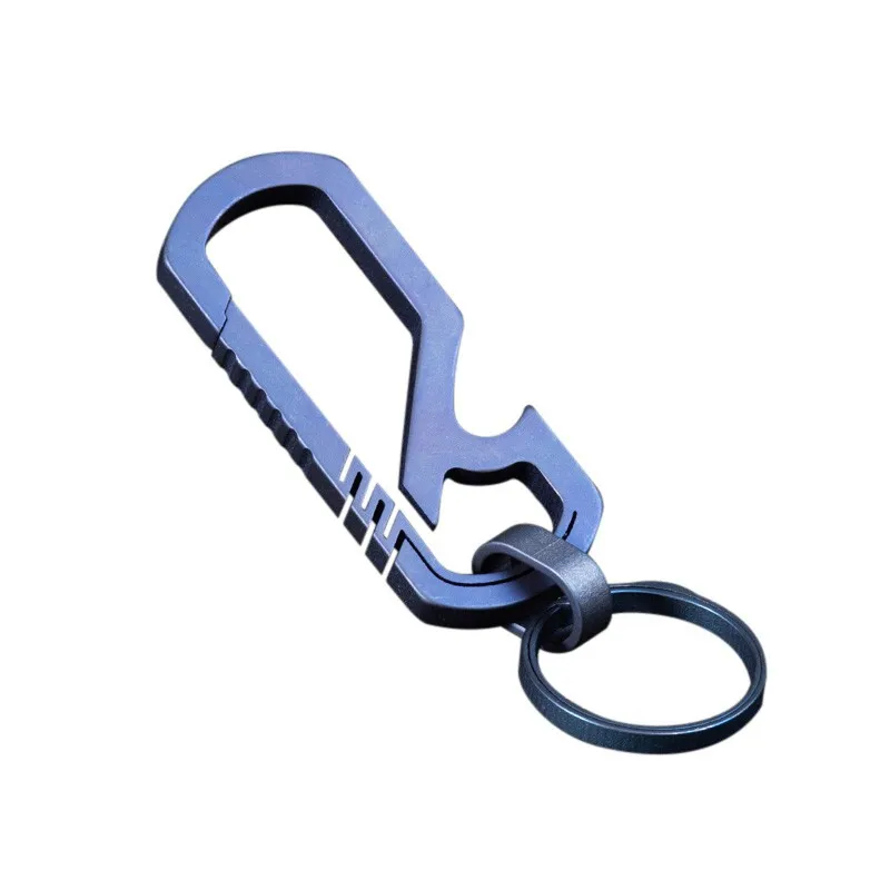 Skup Tytanowy karabinek breloczek z klipsem brelok do talii obóz turystyczny wspinaczka górska otwieracz do butelek akcesoria do wspinaczki na zewnątrz