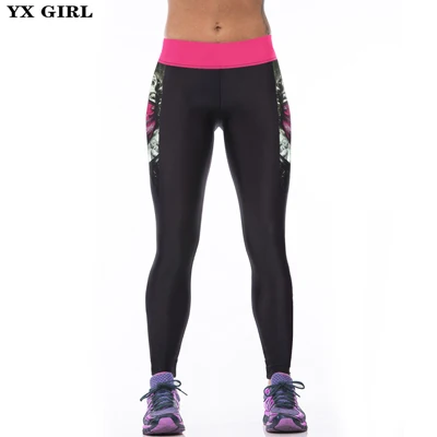 YX леггинсы для девушек, женские повседневные эластичные леггинсы с рисунком, обтягивающие удобные Молодежные штаны для фитнеса, Прямая поставка - Цвет: 7