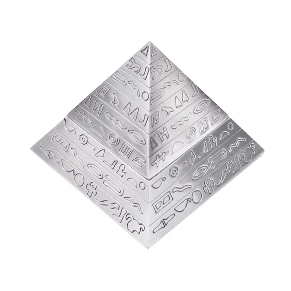 Пирамида Ретро цинковый сплав пепельницы с крышками сигарета бездымный пепельница для сигар Древний Египет узорной