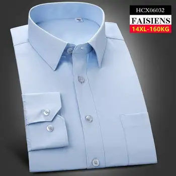 

Large Size Autumn Spring Men Long Sleeve Shirt 8XL 10XL 9XL Dress Shirts Business Office Big 12XL 14XL Loose New Formal Blouse