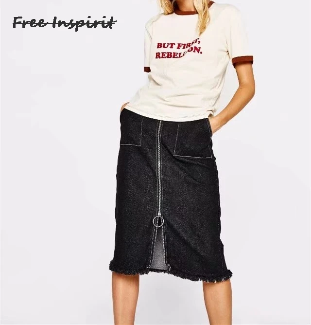 Бесплатная вдохновляли 2018 Новая мода Весна и осень Для женщин SkirtsCasual прямо по