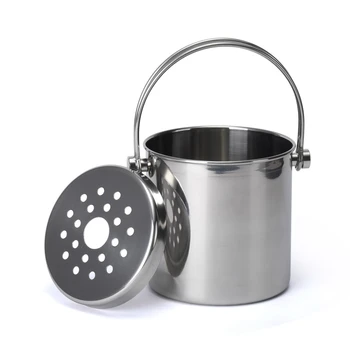 

Premium Stainless Steel Ice Bucket with Strainer & Ice Tong