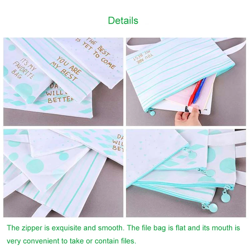 Зеленое настроение A4 файл сумка холст большой емкости Сумка для документов Бизнес Портфель для хранения бумаг канцелярские товары студенческий подарок