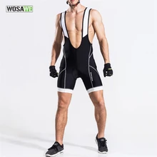 Лето WOSAWE высокий эластичный велосипедный нагрудник шорты мужские нагрудник шорты с классный силиконовый волосипедный костюм дорожный велосипед велосипедные шорты