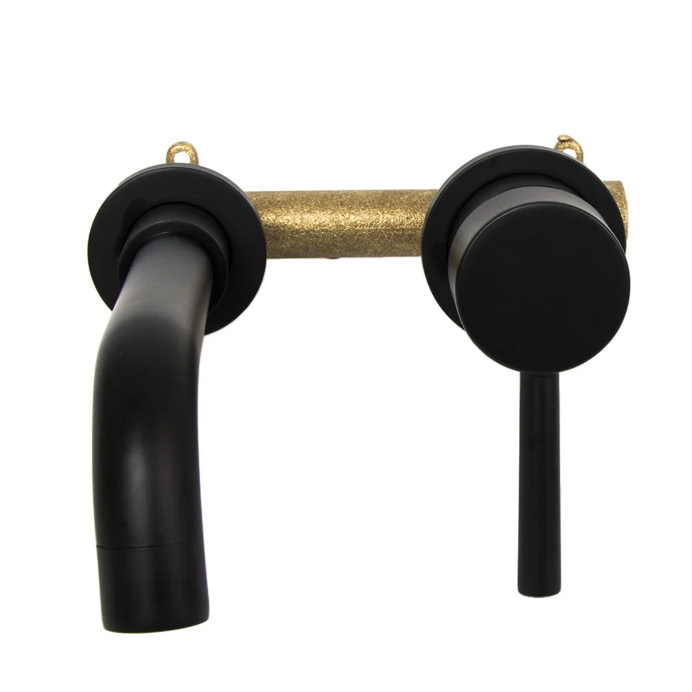 Quality-Black-Plated-Brass-Wall-Mounted-Basin-Faucet-Single-Handle-Hot-And-Cold-Mixer-Bathroom-Faucet