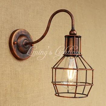 

Industrial Loft Style Vintage Wall Lamp Iron Bedside Wall Light Fixtures Living Room Stairs Edison Wall Sconce Indoor Lighting