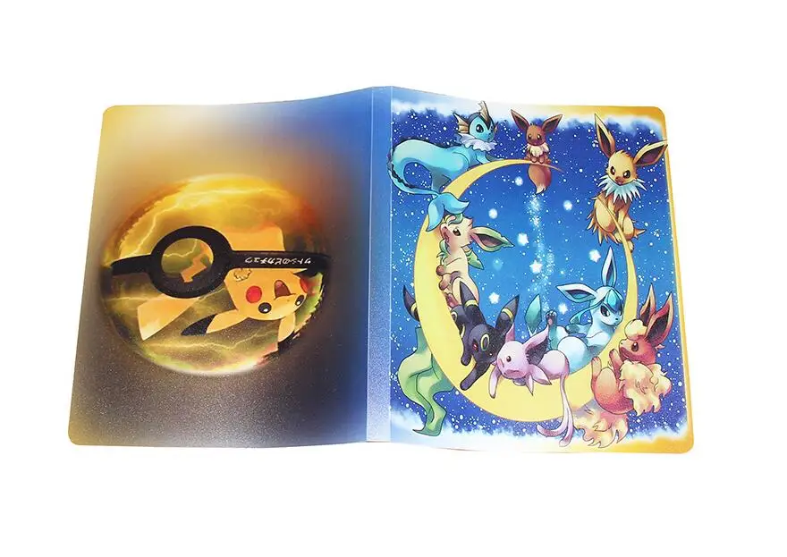 2 карты большой емкости альбом книга для Pokemon Топ загруженный список игральные