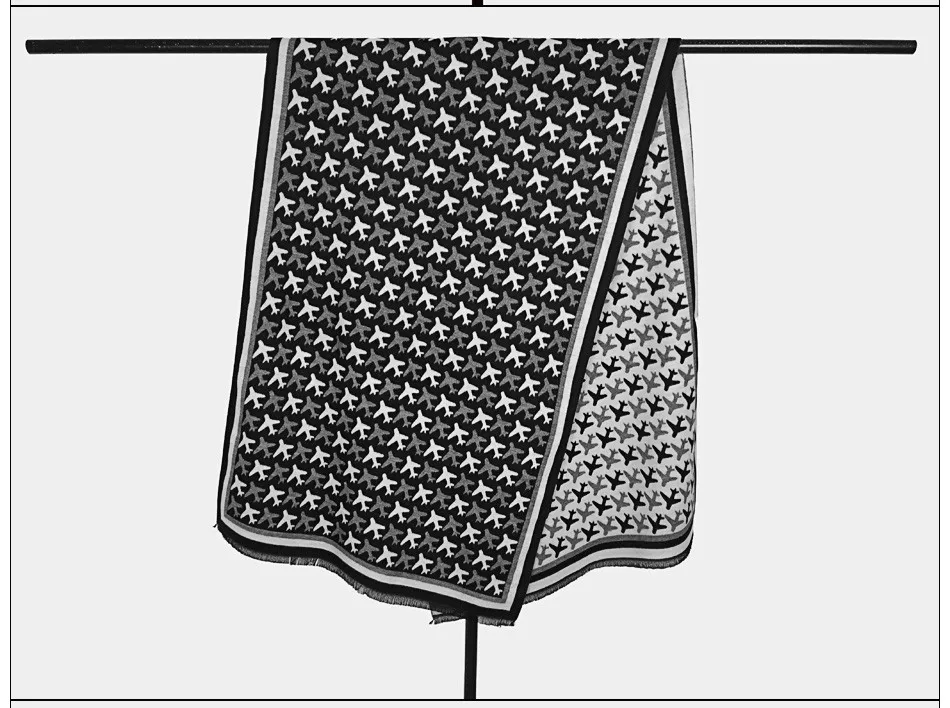 Новое поступление женский черный белый самолет Кашемир пашмины шарфы женский зимний теплый шерстяной платок бренд высокое качество шаль