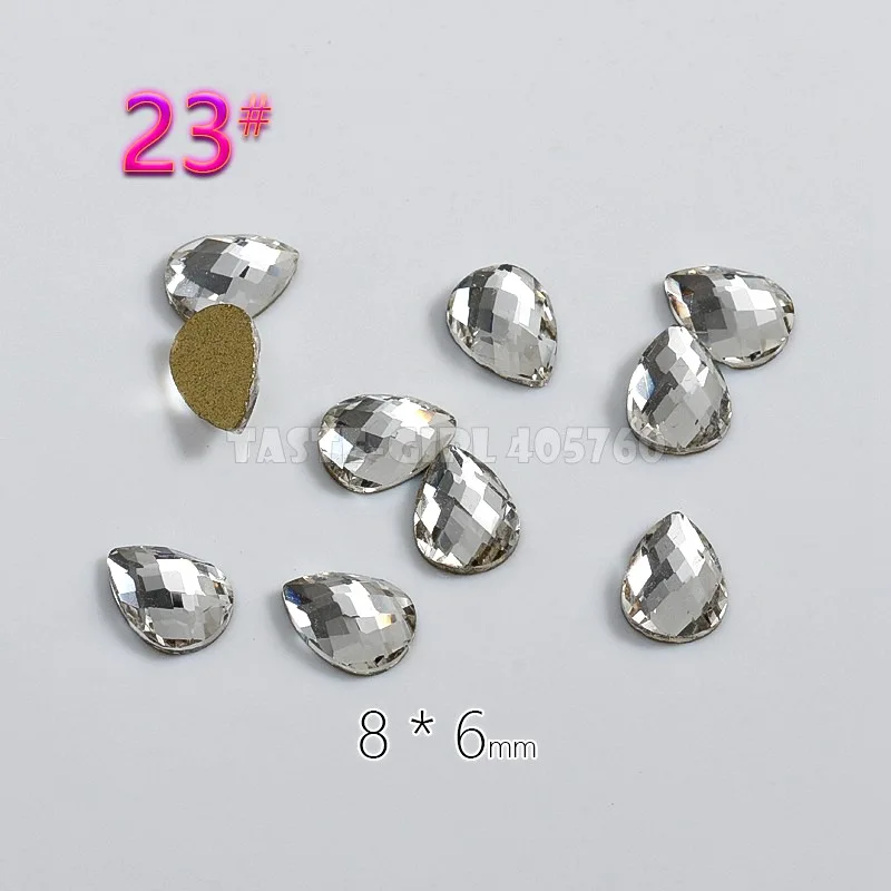 10 шт. 3D блеск все различные формы падение сердце квадратный треугольники Arylic Multislice Diamond Jewel камни для нейл-арта горный хрусталь наклейки - Цвет: PDZ23