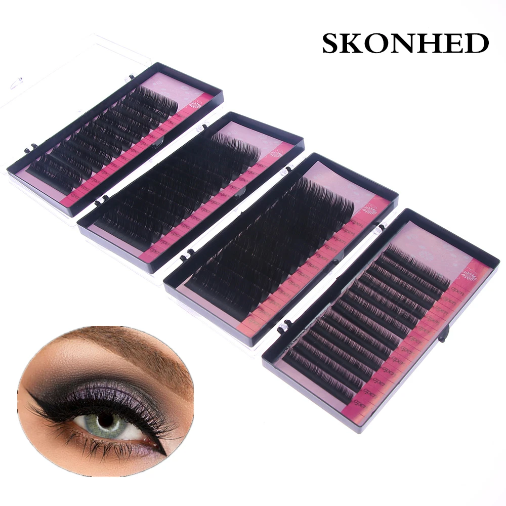 

1 Box Individual Wave Mink Eyelashes Extension 0.1C Long Black False Eye Lashes Eyelash Extenssion Eye Makeup Beauty Tools