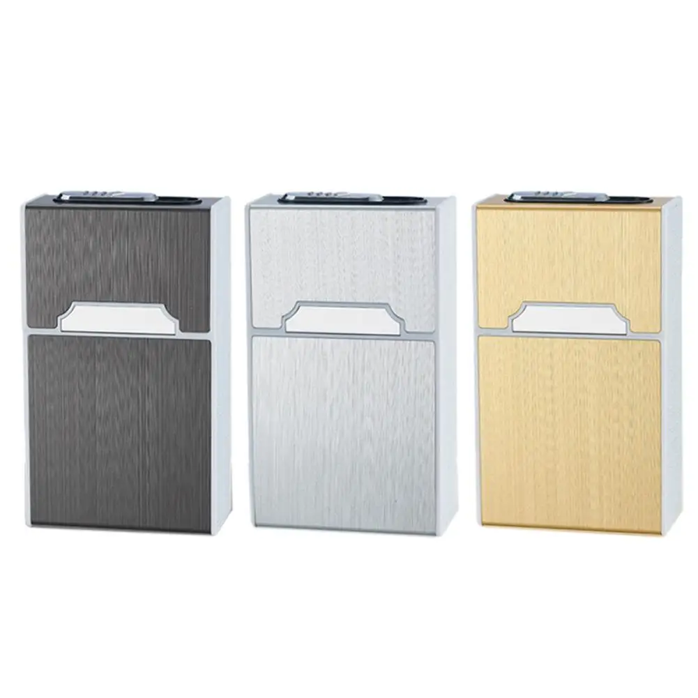 

Ultra Thin Women Fashion Pipes Creative Personality Cigaret Case Slim Metal Cigarette Box Aluminum Gift Box Cigarette Holder
