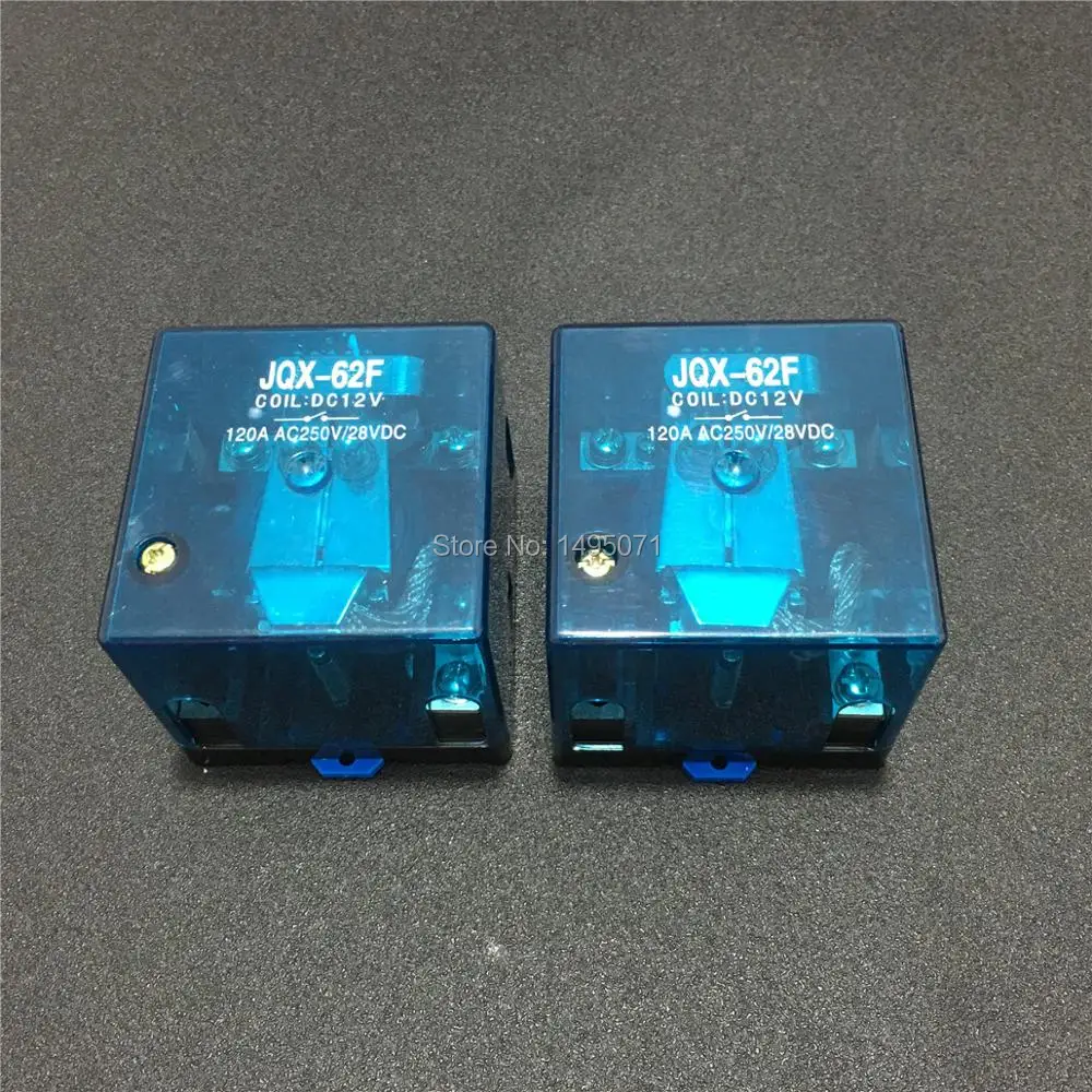 

2pcs High Power Relay JQX-62F-1Z HHC71F 120A 250VAC/28VDC 12VDC 24VDC 110VAC 220VAC Electromagnetic Relays JQX-62F 1Z 1NO 1NC