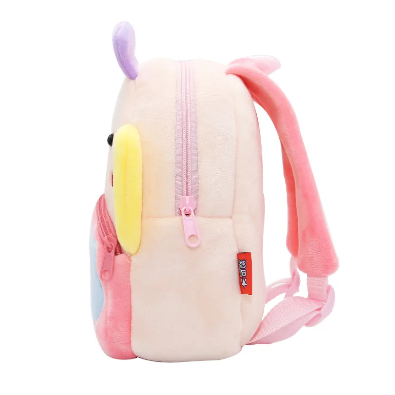 Детские рюкзаки с объемным рисунком слона для девочек и мальчиков, бархатные детские школьные сумки, Подарочная школьная сумка для детского сада