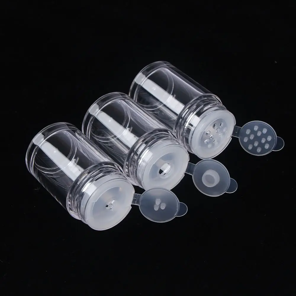 3 أحجام 10 ml فارغة التجميل المغربل فضفاض مسحوق الجرار الحاويات غطاء لولبي حاوية ماكياج غطاء لولبي DIY زجاجة للماكياج أدوات