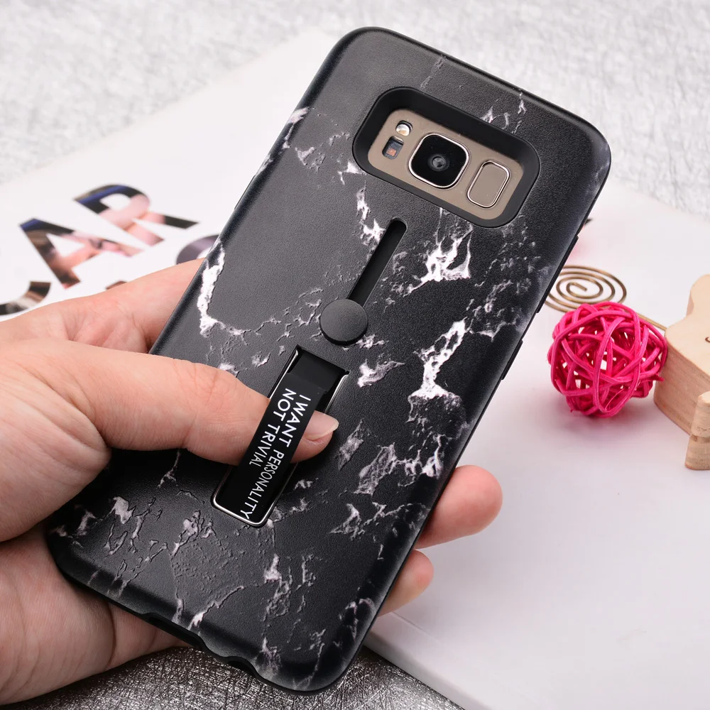 Для samsung Galaxy S10 S9 S8/плюс S7 край Мрамор Силиконовое кольцо чехол для телефона Note 9 8