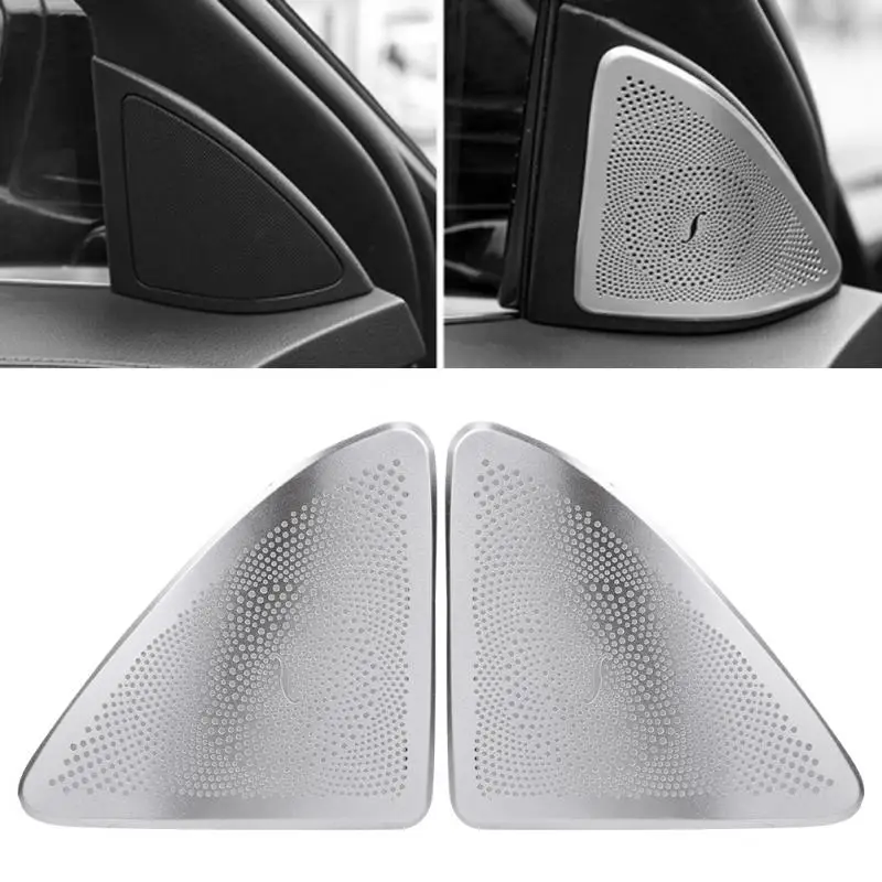 

1 Pair of Door Stereo Audio Speaker Frame Cover Trim Sticker ABS Chrome for Mercedes Benz S Class W222 2014 2015 2016 2017
