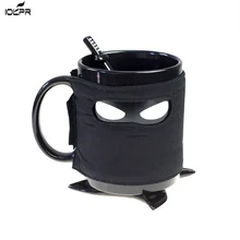 Креативная кружка с изображением ниндзя, черная маска керамическая чашка с ложкой меч Кофе Молоко чай кружки молоко кофе чай чашки кружки Прямая поставка