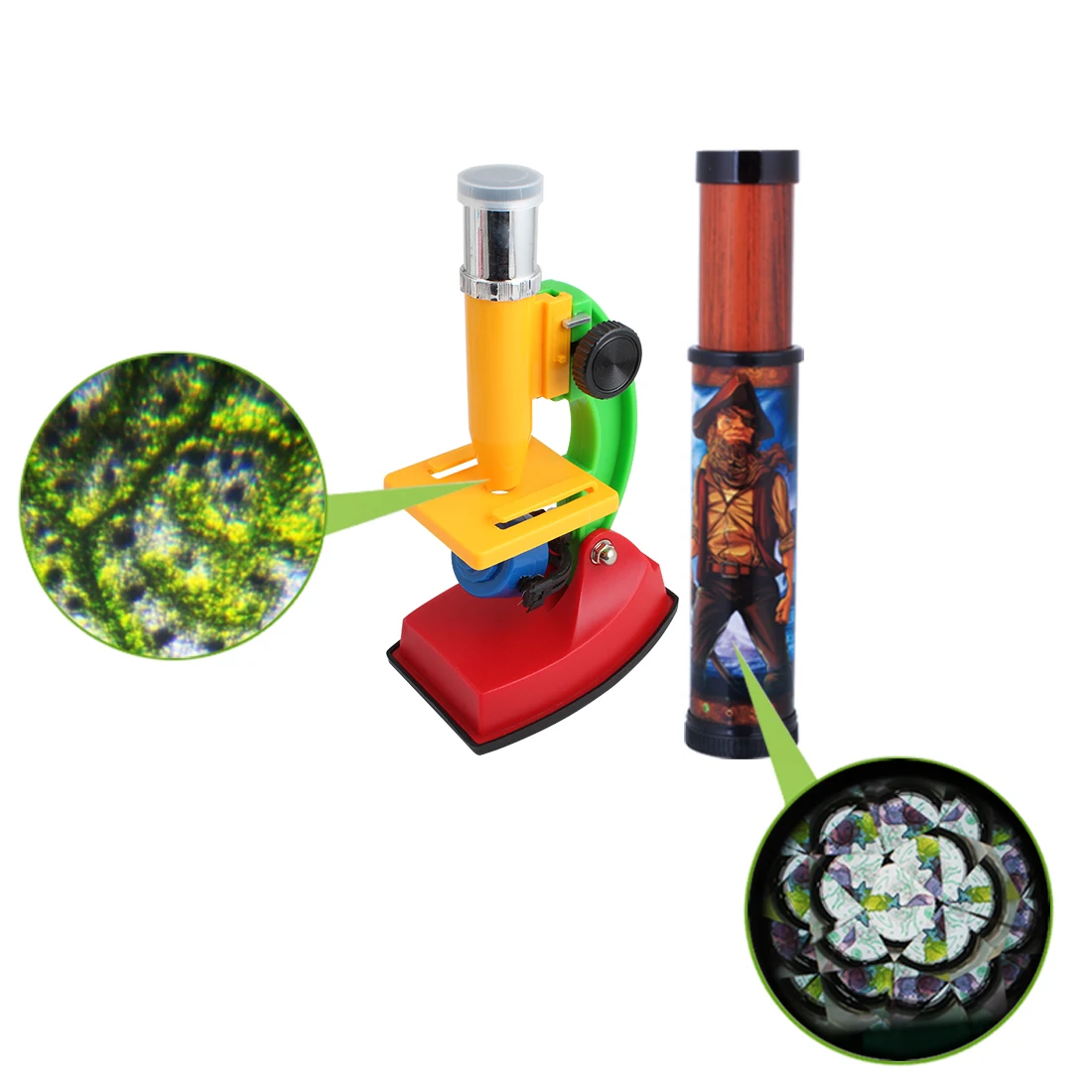 60X30mm Small Astronomical Kaleidoscope 150 Times Microscope Telescope