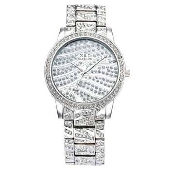 

XG71 G&D GLE&VDO Womem's Bracelet Watches Fashion Silver Womens Wristwatch Ladies Dress Watch Stainless Steel Strap reloj mujer