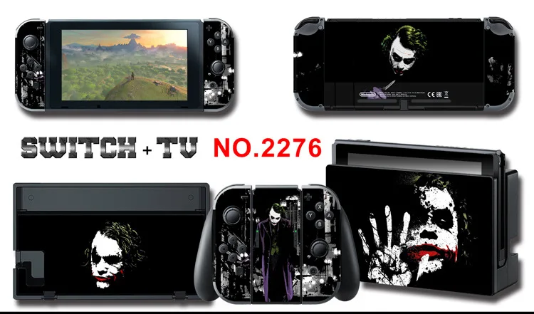 Для nintendo Switch Pain sticker консоль Dock Joy Con полное покрытие цветной бумажной кожи Закаленное стекло протектор экрана от 2000-2305