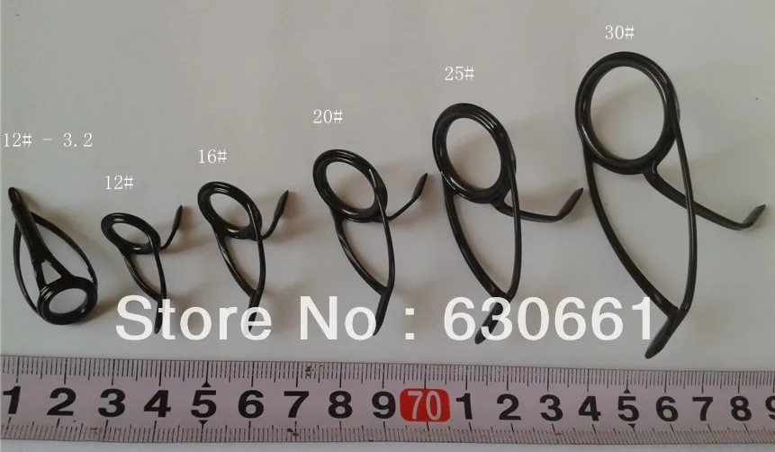 

Free shiping!! 1 set (6 pcs) CARP rod guides/SURF rod guide, KW guide kit