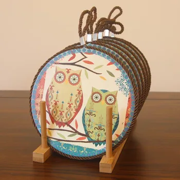

arts and crafts ceramics eat mat Europe type restoring ancient ways coffee cup pad insulation pad furnishing articles