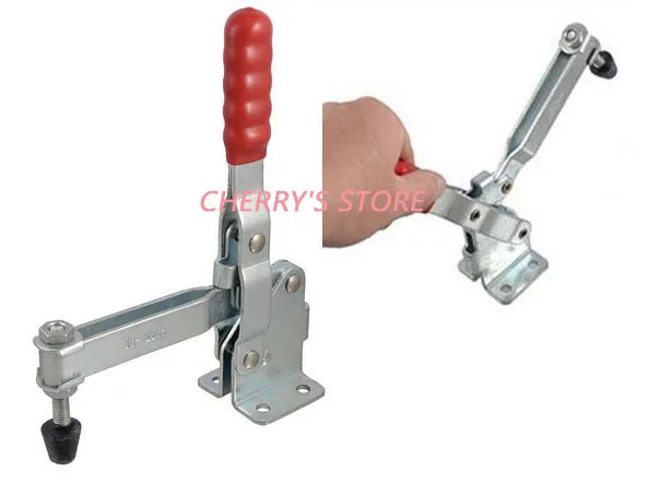 

12205 182Kg 401 Lbs Red Plastic Covered Handle Vertical Toggle Clamp
