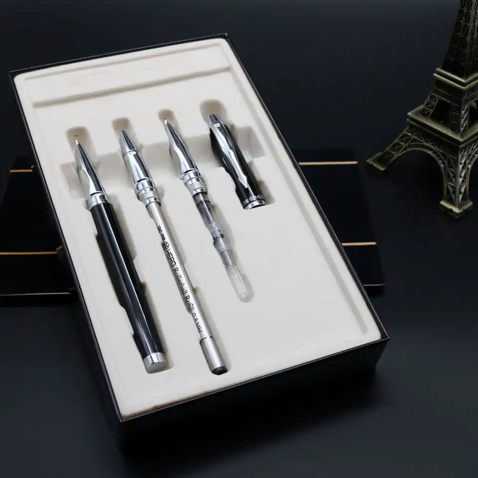 Ручка перьевая металлическая 3 в 1 с подарочной коробкой 0 5 мм|metal fountain pen|high quality