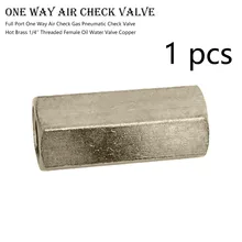 1/4 ''резьбовой BSPP Женский полный порт односторонний воздушный обратный газовый масляный водяной клапан латунь
