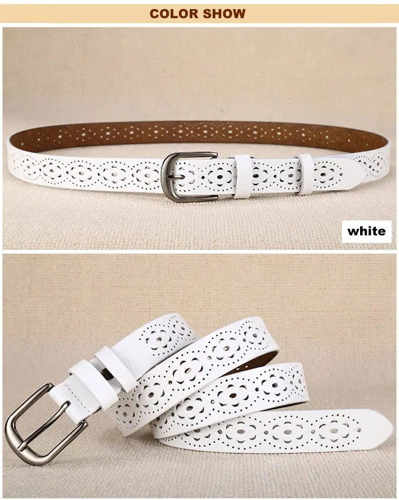 DOULILU New 2018 genuine leather jeans belts for Women Hollow pressed flower luxury strap female belt Gun gray buckle1 (8)