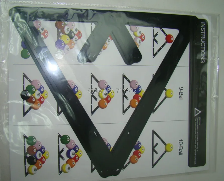 

6pcs/lot 8/9/10 Billiards Pool Ball Invisible Rack Sheet for 2 1/4 billard 9-ball magic rack sheet freeshipping