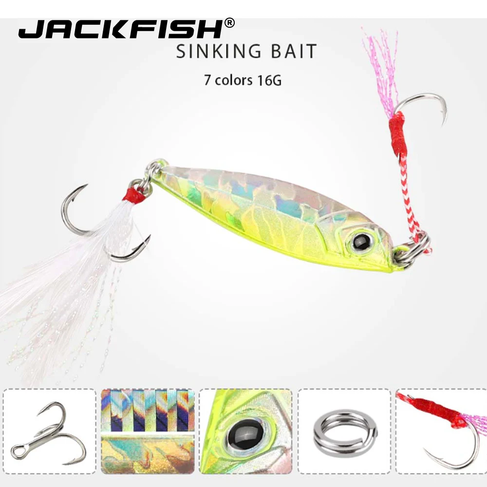 JACKFISH 16g/6 سنتيمتر طعم صيد معدن الصلب الطعم المياه المالحة القفز الرصاص الصيد الطعم الليزر غرق الطعم الملونة الصيد الصلب الصيد إغراء JACKFISH 16g/6 سنتيمتر طعم صيد معدن الصلب الطعم المياه المالحة القفز الرصاص الصيد الطعم الليزر غرق الطعم الملونة الصيد الصلب الصيد إغراء