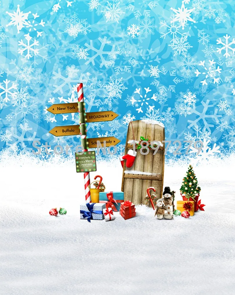 Christmas Photo Photography Props Background Cloth Vinyl Backdrop Studio 3x5ft