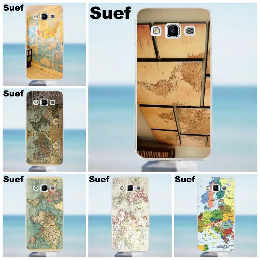 Suef For Galaxy Alpha Core Prime Note 2 3 4 5 S3 S4 S5 S6 S7 S8 mini edge Plus Soft Cover Cases A Map Of The World | Мобильные