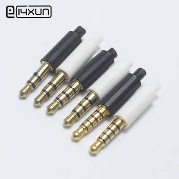 

2pcs 3.5mm Stereo Headset Plug with Tail 3 4 5pole 3.5 Gold-plated Audio Plug Jack Adaptor Connector for Phone for OD4mm Cable