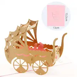 Doreenbeads 3d карты Детские коляски подарок для новорожденных для маленьких мальчиков подарок для девочек день рождения благодаря карты