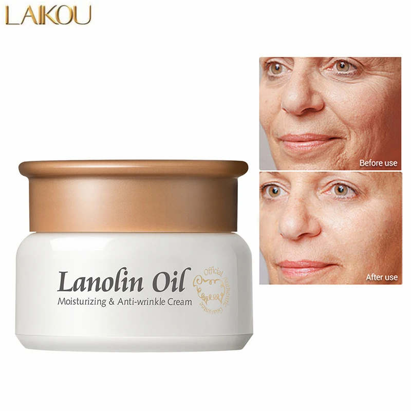 Увлажняющий крем LAIKOU Lanolin против морщин увлажняющий для лица анти старение