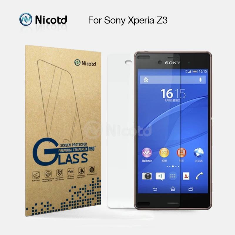 Nicotd Vidrio Templado Para Sony Xperia Z3 So 01g 401so Sol26 D6633 D6643 4g Dual Lte Protector De Pantalla Para Sony Z3 Pelicula De Vidrio Tempered Glass Tempered Glass For Sonyscreen Protector Aliexpress