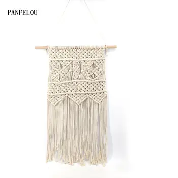 

PANFELOU 130*60cm Mysterious grid Tapestry Wall Hanging decoration Sandy Beach Throw Rug Blanket Camping Tent Bohemian Tapestry